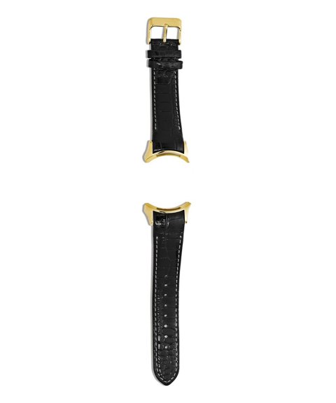 Pandora Black Leather Strap With Stainless Steel Buckle Bracelete Mulher 882011BK Pandora Black Leather Strap With Stainless Steel Buckle Bracelete Mulher 882011BK