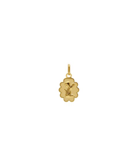 Pereirinha Anjo da Guarda Joia Pendente Colar Medalha Ouro 9K 9KPEOBER25