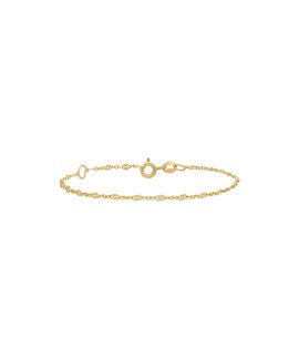 Pereirinha Clássicos Malha Cadeado com Trevo Joia Pulseira Ouro 9K Menina 9KPEOPUL10