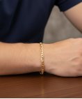 Pereirinha Clássicos Malha 3+1 Joia Pulseira Ouro 9K Homem 9KPEOPUL29