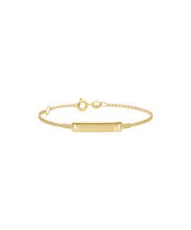 Pereirinha Clássicos Malha Bismark com Chapa Joia Pulseira Ouro 9K 9KPEOPUL34