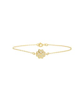 Pereirinha Trevo Joia Pulseira Ouro 9K Mulher 9KPEOPUL38
