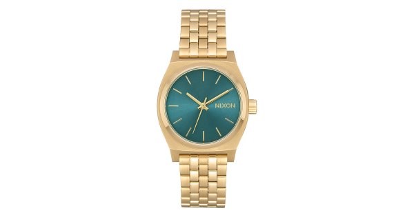 NIXON A1130-2626 レディース クォーツ腕時計 Medium Time Teller Watch | Light Gold / Turquoise | Unisex