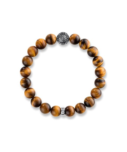 Thomas Sabo Ethnic Tiger s Eye Brown Joia Pulseira A1679-826-2-L17