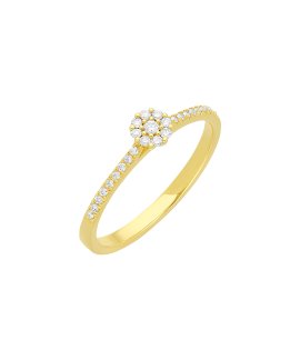 Davite Delucchi Joia Anel Ouro 18K e Diamante Mulher AA03130011