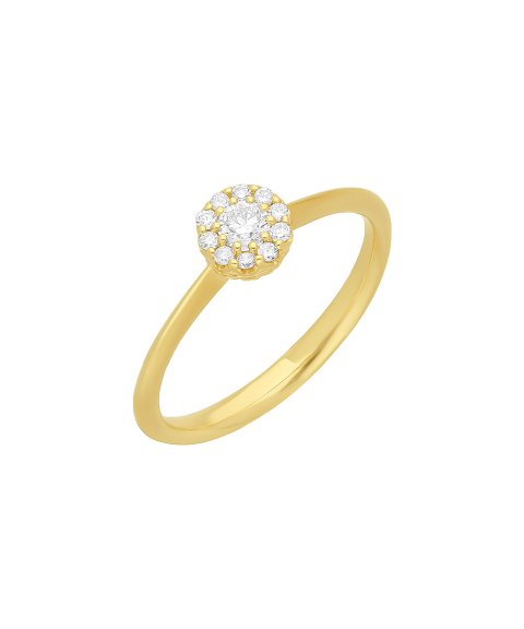 Davite Delucchi Joia Anel Ouro 18K e Diamante Mulher AA03140011