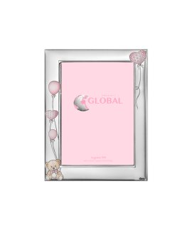 Casa Ursinho com Balões 10x15 Moldura Decoração Menina AE106/3XRA