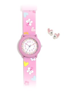 Agatha Ruiz de la Prada Bombón e Corações Relógio Brincos Set Menina AGR401+R