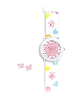Agatha Ruiz de la Prada Bombón e Borboletas Relógio Brincos Set Menina AGR404+M