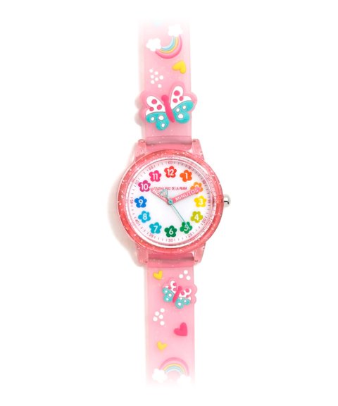 Agatha Ruiz de la Prada Gummy Borboleta Rosa Relógio Menina AGR405