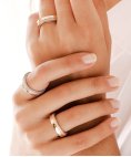 Monseo Cosmopolitan Joia Anel Ouro 19.2K e Diamantes Mulher AN1679A