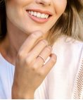 Monseo Eternal Lovely Joia Anel Ouro 19.2K e Diamante Mulher AN2387H