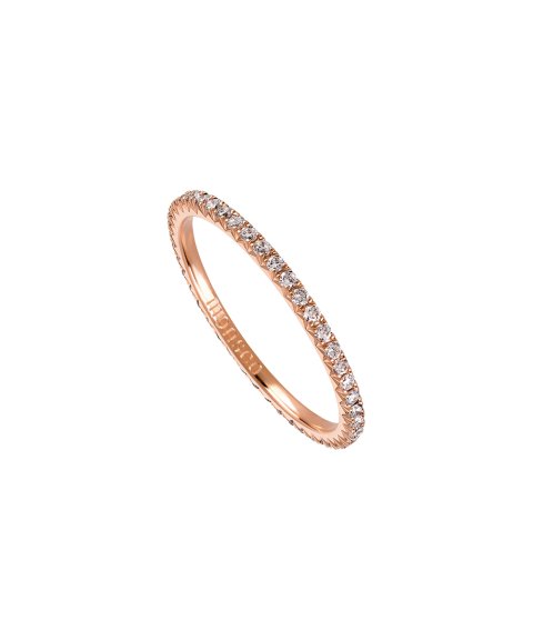 Monseo Moments Lovely Joia Anel Aliança Ouro 19.2K e Diamantes Mulher AN2450A