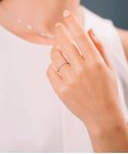 Monseo Moments Lovely Joia Anel Aliança Ouro 19.2K e Diamantes Mulher AN2458