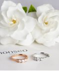 Monseo Eternal Joia Anel Ouro 19.2K e Diamante Mulher AN2565A