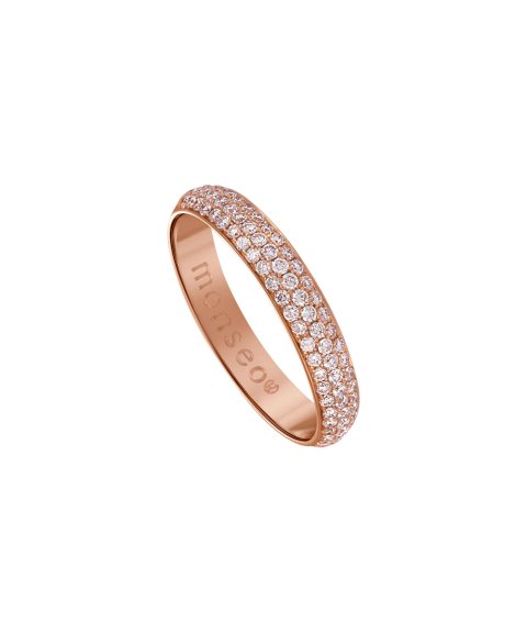 Monseo Moments Eternity Pavê Joia Anel Ouro 19.2K e Diamante Mulher AN2566A