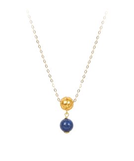 Portugal Jewels Conta de Viana em Ouro 19,2Kt com Lápis-Lazuli Joia Colar Mulher ANCT01350B