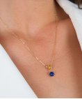 Portugal Jewels Conta de Viana em Ouro 19,2Kt com Lápis-Lazuli Joia Colar Mulher ANCT01350B
