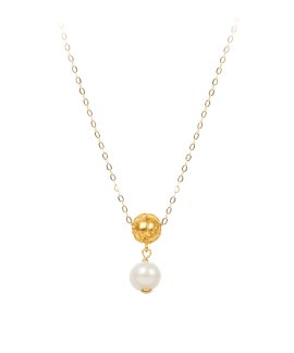 Portugal Jewels Conta de Viana em Ouro 19,2Kt com Pérola Joia Colar Mulher ANCT01350W