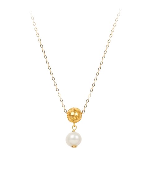 Portugal Jewels Conta de Viana em Ouro 19,2Kt com Pérola Joia Colar Mulher ANCT01350W