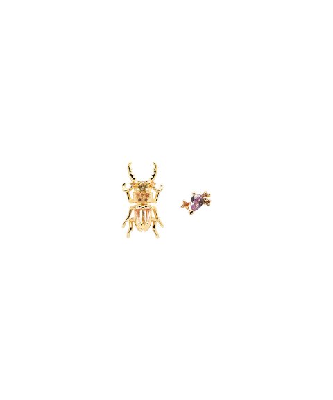 PDPaola House of Beetles Courage Beetle Joia Brincos Mulher AR01-368-U PDPaola House of Beetles Courage Beetle Joia Brincos Mulher AR01-368-U