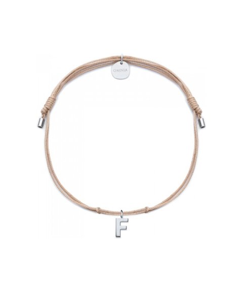 Omnia Letters F Joia Pulseira Mulher B1637C-F-P