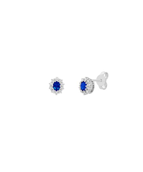 Davite Delucchi Joia Brincos Ouro 18K, Diamante e Safira Mulher BB007802ZF Davite Delucchi Joia Brincos Ouro 18K, Diamante e Safira Mulher BB007802ZF