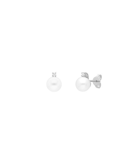 Davite Delucchi Joia Brincos Ouro 18K, Pérola e Diamante Mulher BBD08200 Davite Delucchi Joia Brincos Ouro 18K, Pérola e Diamante Mulher BBD08200