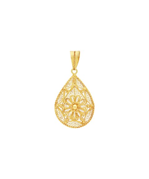 DonaZinda Lágrima Filigrana Joia Pendente Colar Ouro 19.2K Mulher 0001709 DonaZinda Lágrima Filigrana Joia Pendente Colar Ouro 19.2K Mulher 0001709