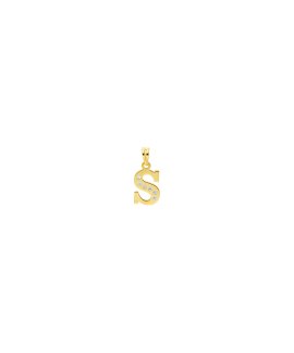 DonaZinda Letra S Joia Pendente Colar Ouro 19.2K BER0814S