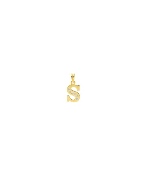 DonaZinda Letra S Joia Pendente Colar Ouro 19.2K BER0814S DonaZinda Letra S Joia Pendente Colar Ouro 19.2K BER0814S
