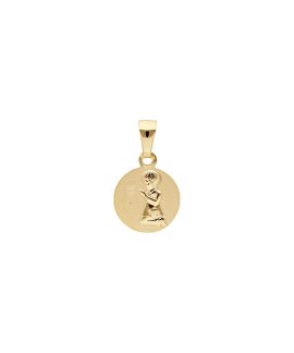 DonaZinda Comunhão Menino Joia Pendente Colar Medalha Ouro 19.2K Menino BER42O