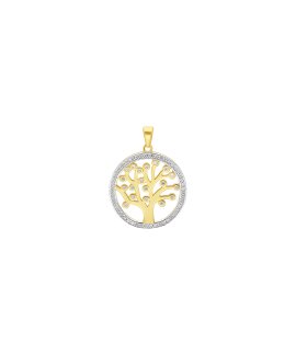 DonaZinda Árvore da Vida Joia Pendente Colar Medalha Ouro 19.2K Mulher BER93