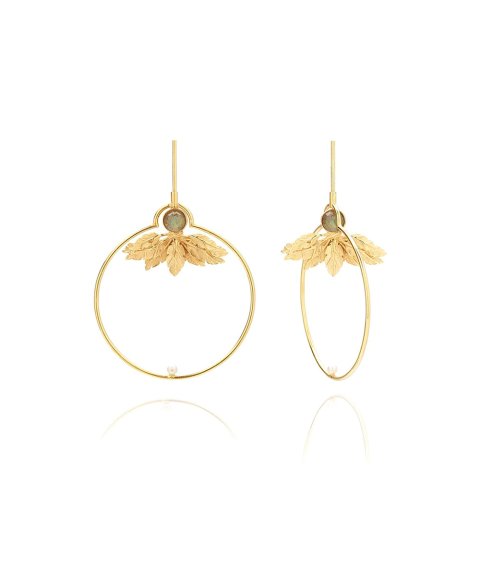 Sopro Fall Large Leaf Joia Brincos Mulher BF04 Sopro Fall Large Leaf Joia Brincos Mulher BF04