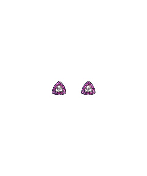 Monseo Cosmopolitan Triangle Joia Brincos Ouro 19.2K, Diamante e Safira Mulher BI2168B.118257