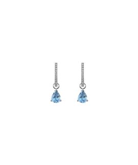 Monseo Moments Water Drop Joia Brincos Ouro 19.2K, Águas-marinhas e Diamantes Mulher BI2546G