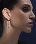 Monseo Journey Joia Brincos Ouro 19.2K, Diamantes, Esmeraldas e Safiras Mulher BI2689
