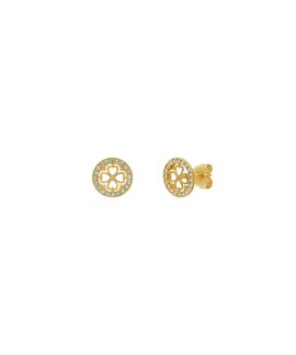 DonaZinda Trevo Joia Brincos Ouro 19.2K Mulher BRI0144