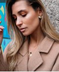 Mesh Ginkgo Joia Brincos Mulher BRI0305 Mesh Ginkgo Joia Brincos Mulher BRI0305