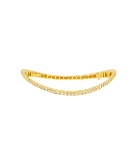Pereirinha Linear Joia Pulseira Bangle Ouro 18K e Diamante Mulher BY0001BD4 01