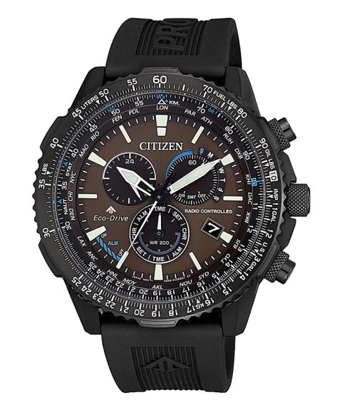 Citizen Radiocontrolado Chrono Pilot Relógio Homem Eco-Drive CB5005-13X