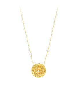 DonaZinda Espiral Joia Colar Ouro 19.2K Mulher CL0240