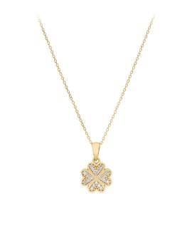 DonaZinda Trevo Joia Colar Ouro 19.2 K Mulher CLFB04