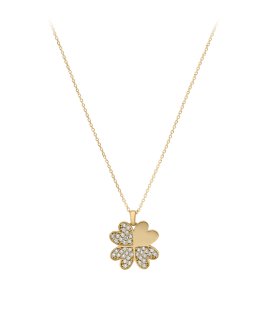 DonaZinda Trevo Joia Colar Ouro 19.2 K Mulher CLFB05
