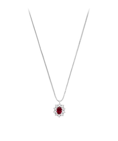 Davite Delucchi Joia Colar Ouro 18K, Diamantes e Rubi Mulher CLN009399RB