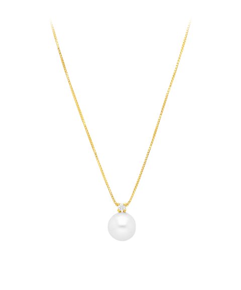 Davite Delucchi Joia Colar Ouro 18K, Pérola e Diamante Mulher CLNG09832OG Davite Delucchi Joia Colar Ouro 18K, Pérola e Diamante Mulher CLNG09832OG