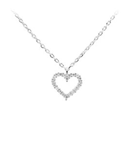 PDPaola Essentials White Heart Joia Colar Mulher CO02-220-U