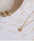 Monseo Birthstone Abril Diamante Joia Colar Ouro 19.2K e Diamantes Mulher CO2339