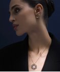 Monseo Journey Joia Colar Ouro 19.2K, Diamantes, Esmeraldas e Safiras Mulher CO2697