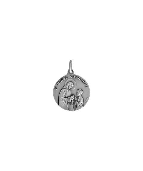 Pereirinha Comunhão Menino 22mm Joia Pendente Colar Medalha Menino COMMNO22MM